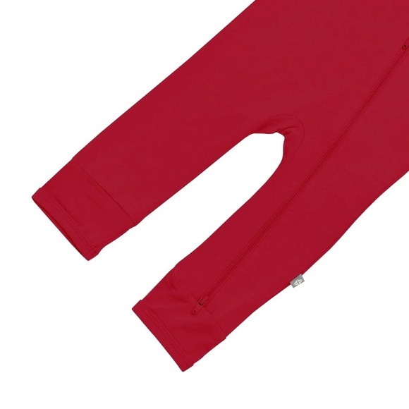 Kyte Baby Zipper Romper Red Bamboo 6-12 months Christmas PJS collection - Picture 4 of 10